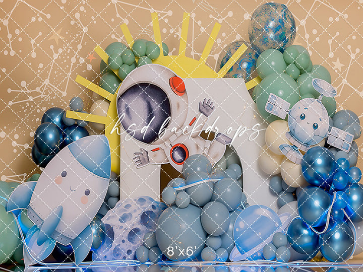Astronaut Adventures Cake Smash - HSD Photography Backdrops
