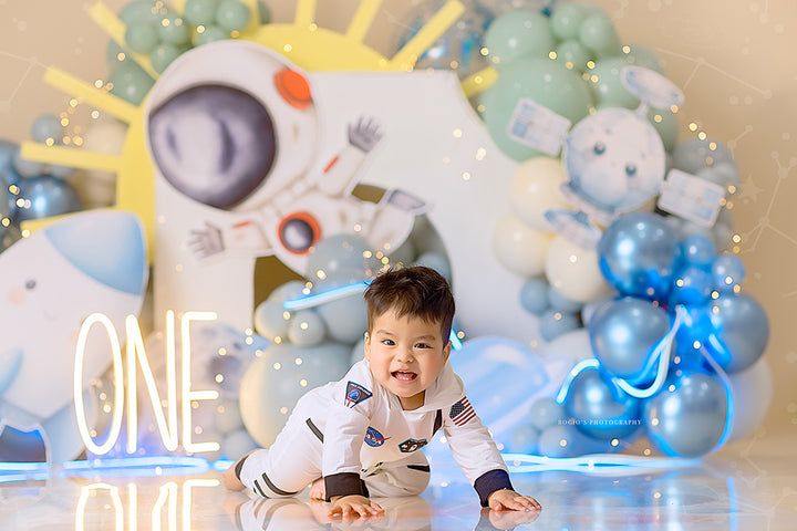 Astronaut Adventures Cake Smash - HSD Photography Backdrops