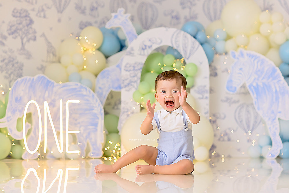 Safari Celebration (ONE) Cake Smash - HSD Photography Backdrops