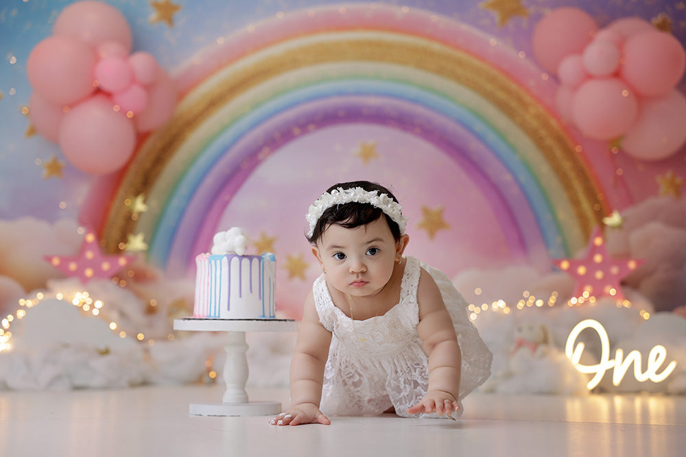 Happy Day Cake Smash - HSD Photography Backdrops