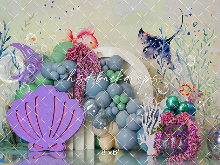 Deep Sea Wonders Cake Smash - HSD Photography Backdrops