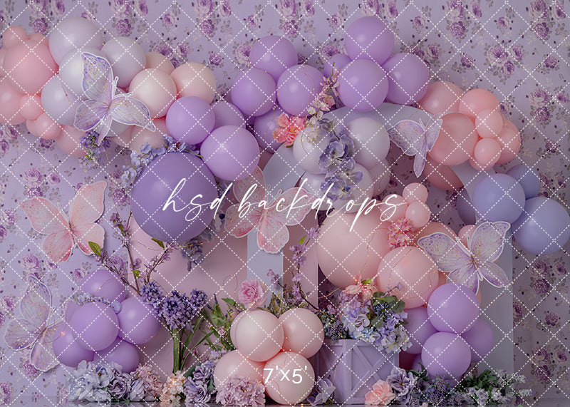 Butterfly Wishes Cake Smash - HSD Photography Backdrops