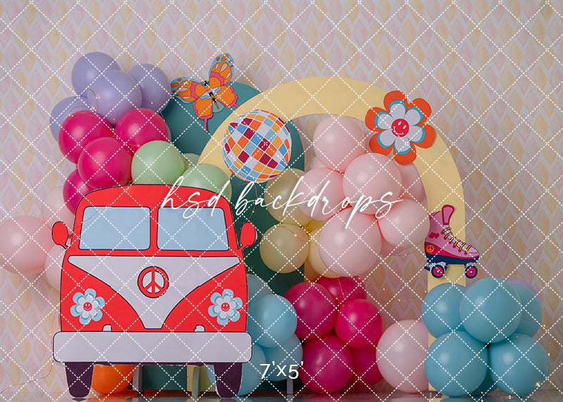 Groovy Birthday Vibes - HSD Photography Backdrops
