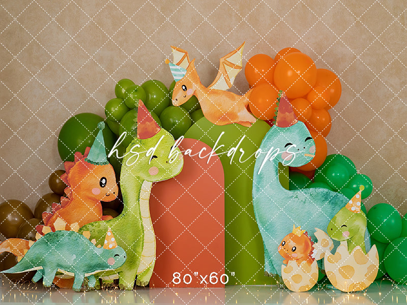 Jurassic Fun Cake Smash - HSD Photography Backdrops