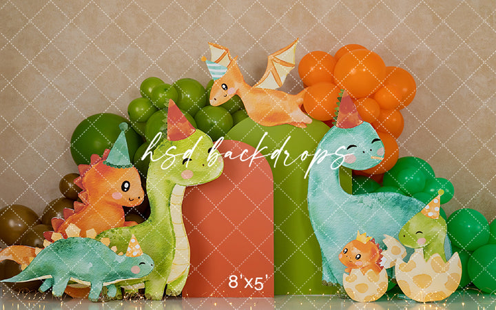 Jurassic Fun Cake Smash - HSD Photography Backdrops