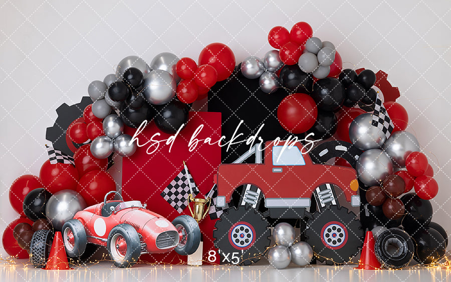 Turbo Time Cake Smash - HSD Photography Backdrops