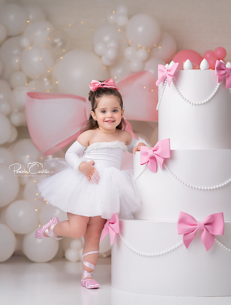 Pink Bow & Balloons