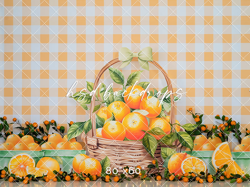 Orange You One derful 1st Birthday Cake Smash Backdrop For Photos 