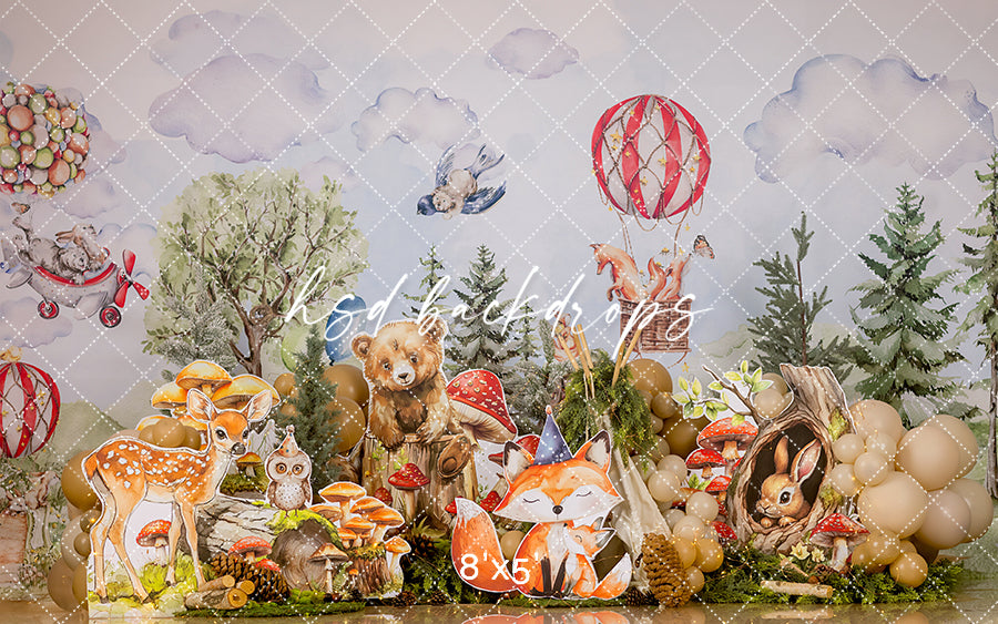 Enchanted Woodland Friends – Forest Animal Birthday Backdrop