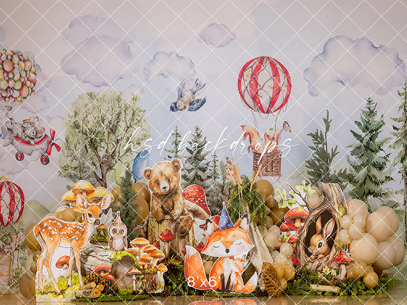 Enchanted Woodland Friends – Forest Animal Birthday Backdrop