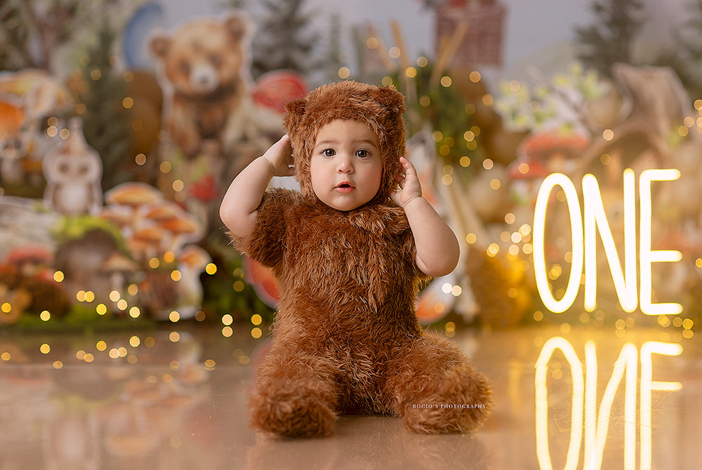 Enchanted Woodland Friends – Forest Animal Birthday Backdrop