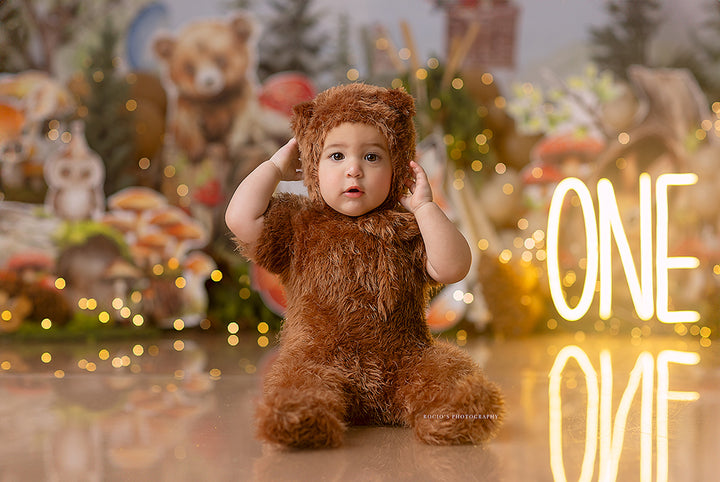 Enchanted Woodland Friends – Forest Animal Birthday Backdrop