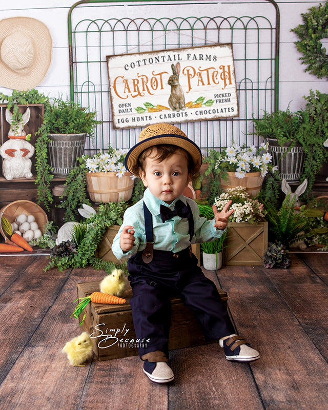 Cottontail's Carrot Patch - HSD Photography Backdrops