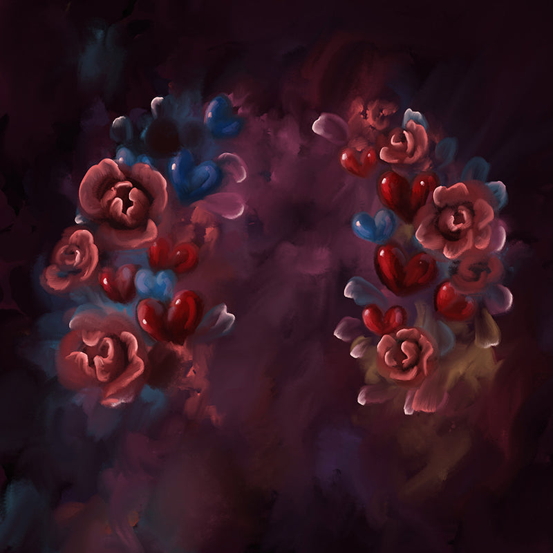 Heart Bouquet - HSD Photography Backdrops