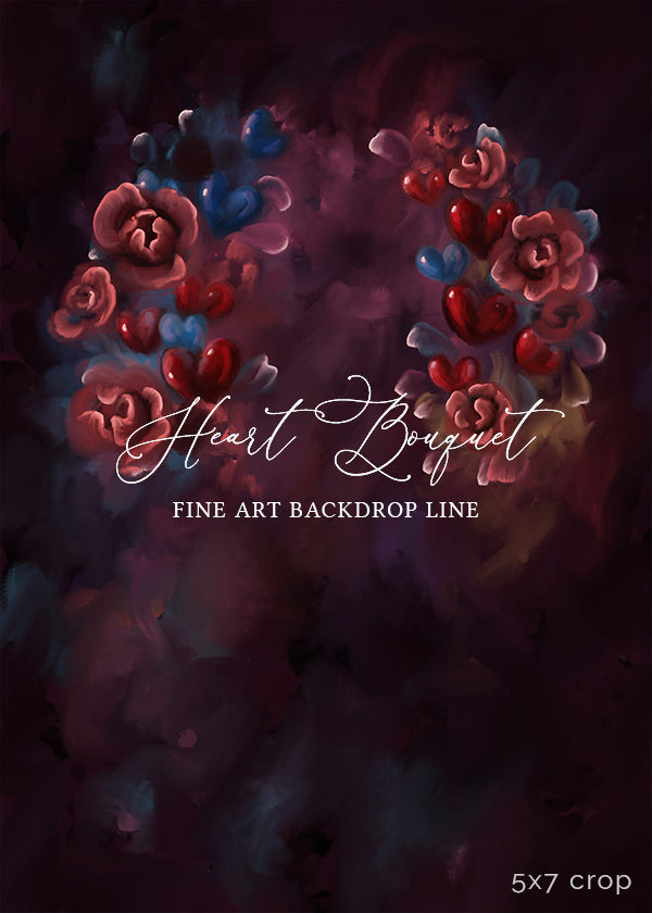 Heart Bouquet - HSD Photography Backdrops