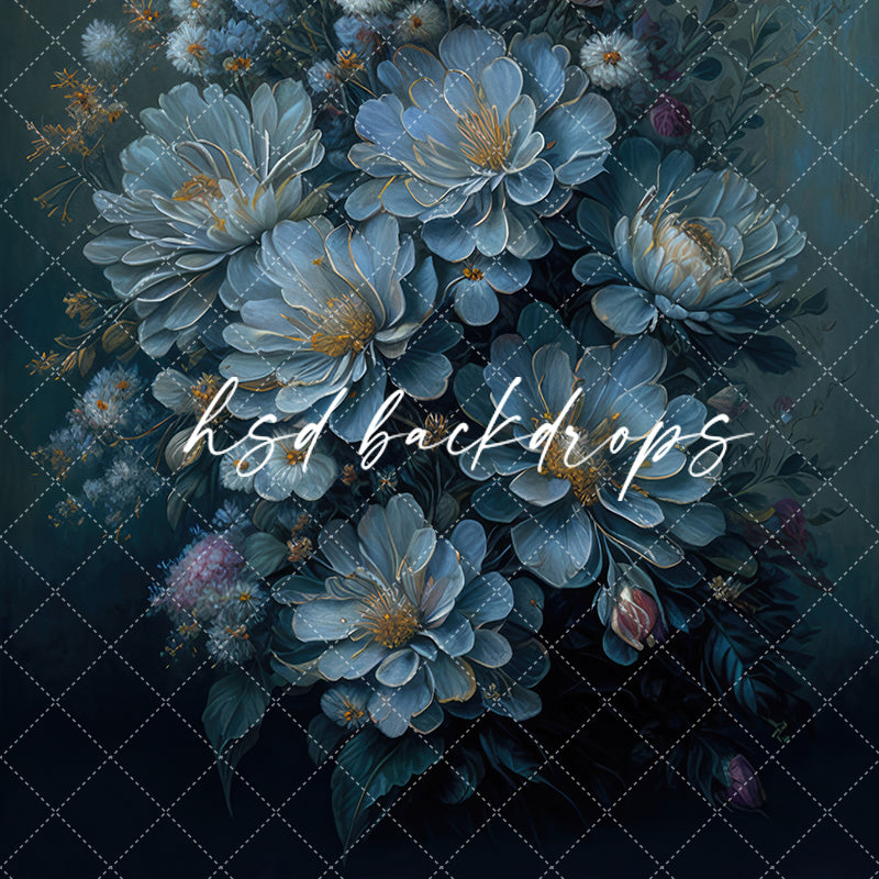 Fleur Bleue - HSD Photography Backdrops