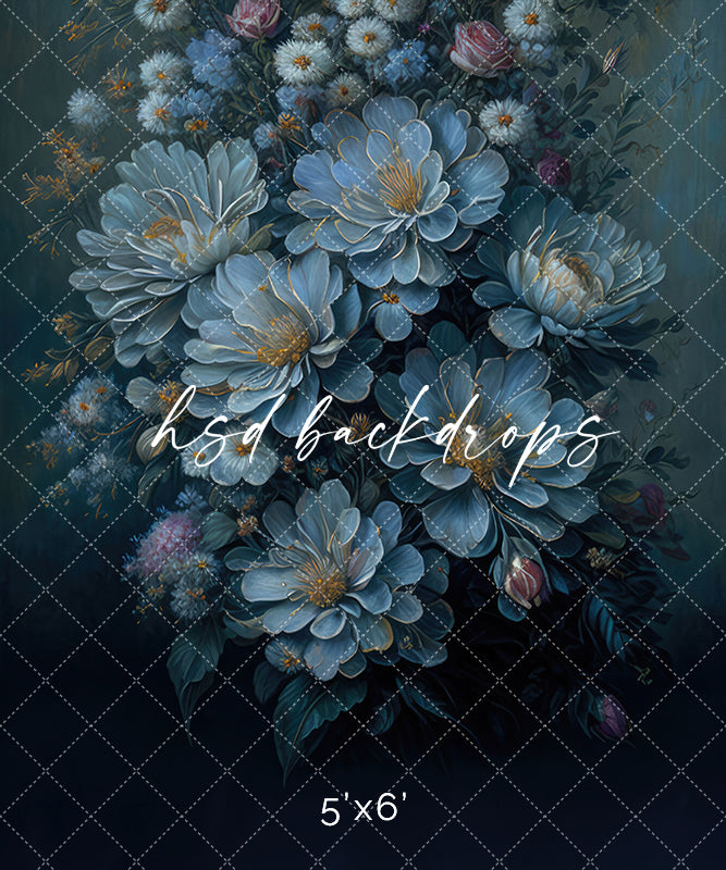 Fleur Bleue - HSD Photography Backdrops