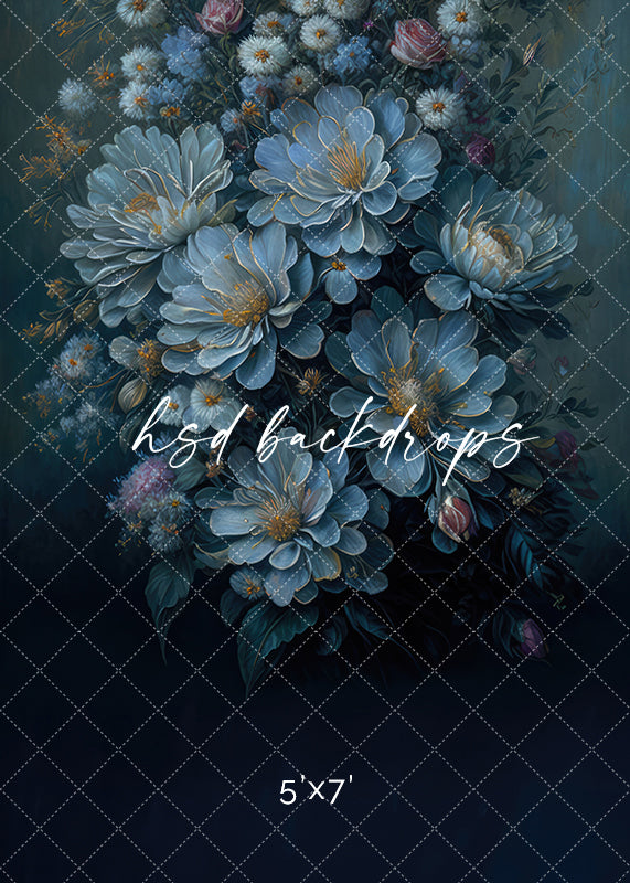 Fleur Bleue - HSD Photography Backdrops