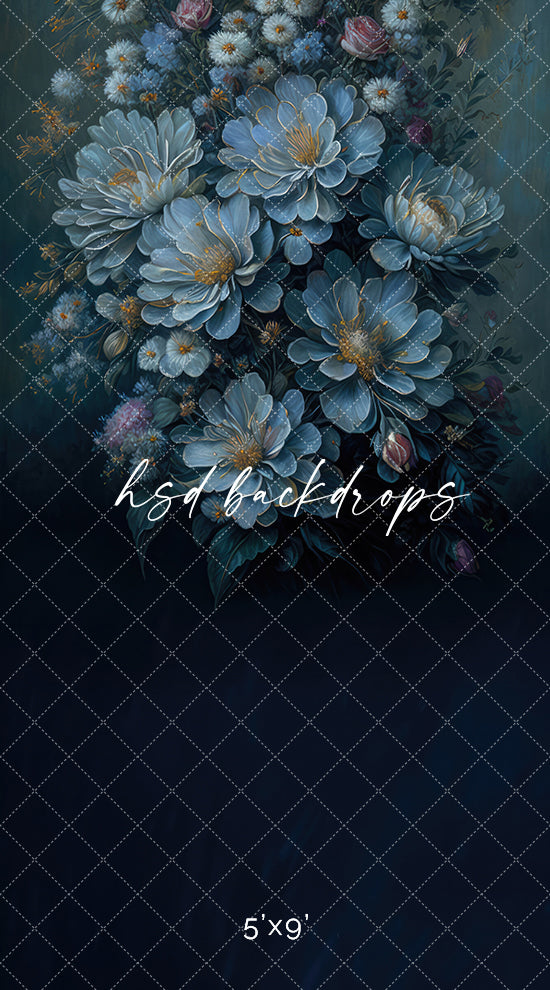Fleur Bleue - HSD Photography Backdrops