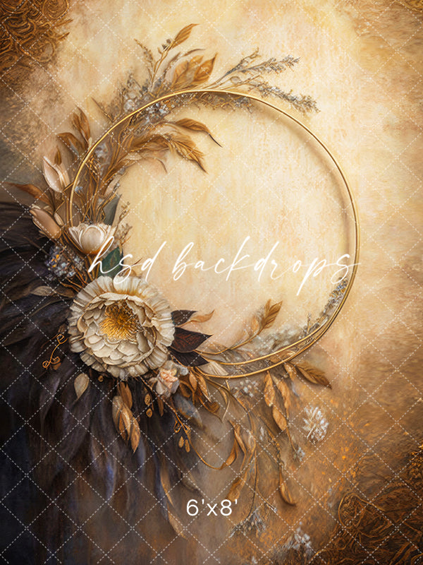 Boho Floral Hoop - HSD Photography Backdrops