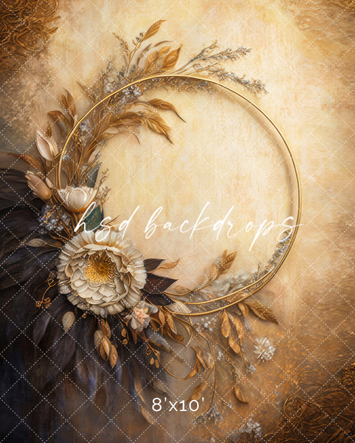 Boho Floral Hoop - HSD Photography Backdrops