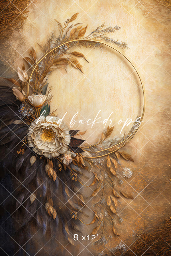 Boho Floral Hoop - HSD Photography Backdrops