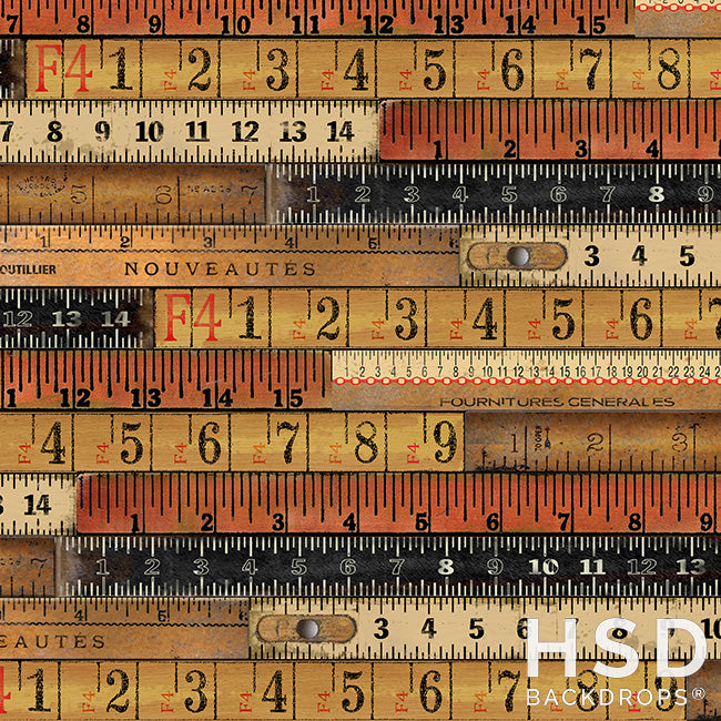 Back to School | Vintage Rulers - HSD Photography Backdrops