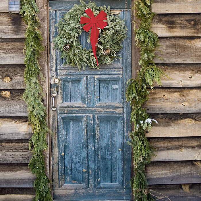 Christmas | Rustic Door - HSD Photography Backdrops