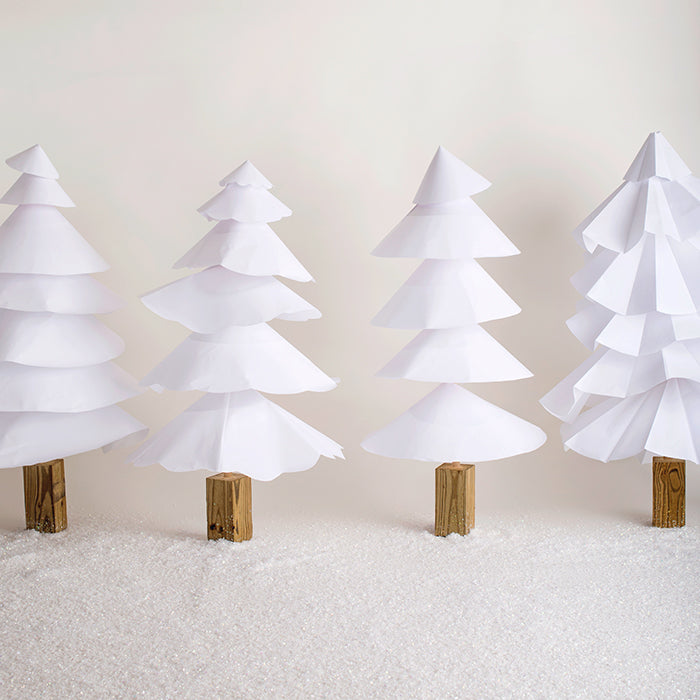 Christmas | White Paper Trees - HSD Photography Backdrops