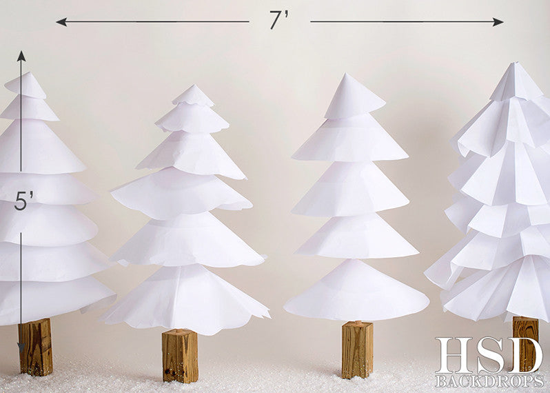 Christmas | White Paper Trees - HSD Photography Backdrops 