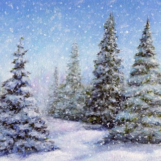 Winter Wonderland Trees (CANVAS) - HSD Photography Backdrops