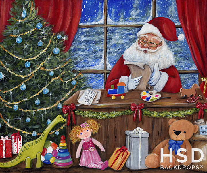 Santa's Workshop Painted - HSD Photography Backdrops