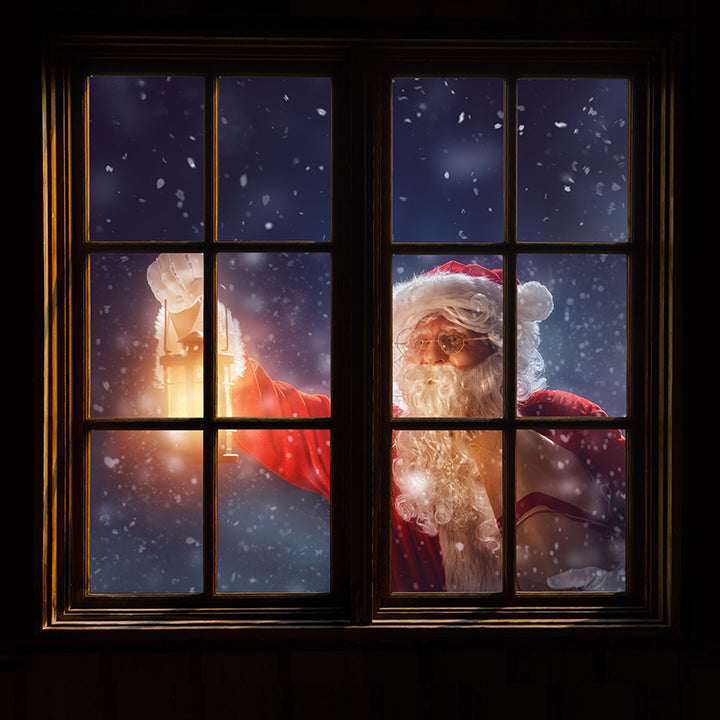 Santa Through The Window - HSD Photography Backdrops