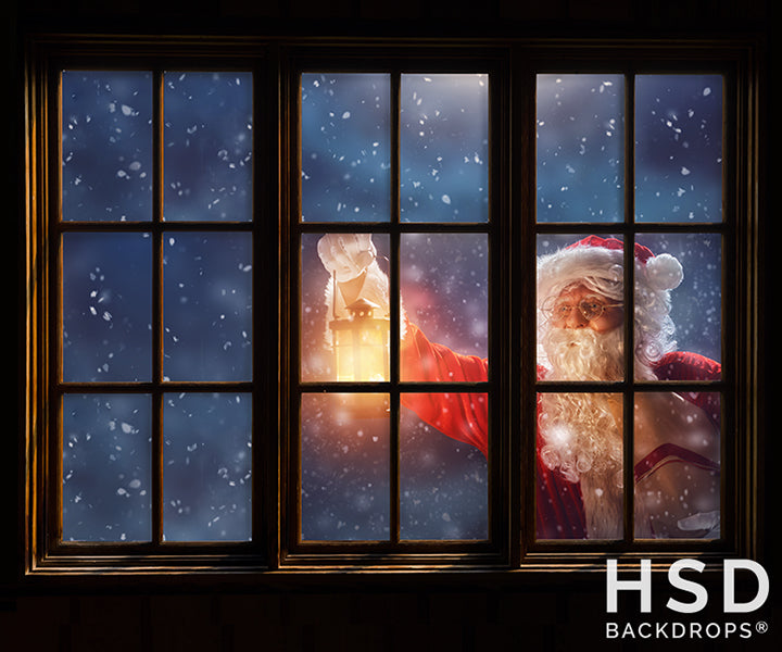 Santa Through The Window - HSD Photography Backdrops
