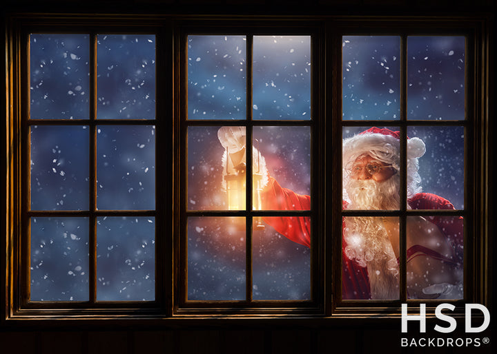 Santa Through The Window - HSD Photography Backdrops