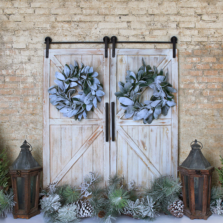 Winter Green Christmas Prop Set Up - HSD Photography Backdrops