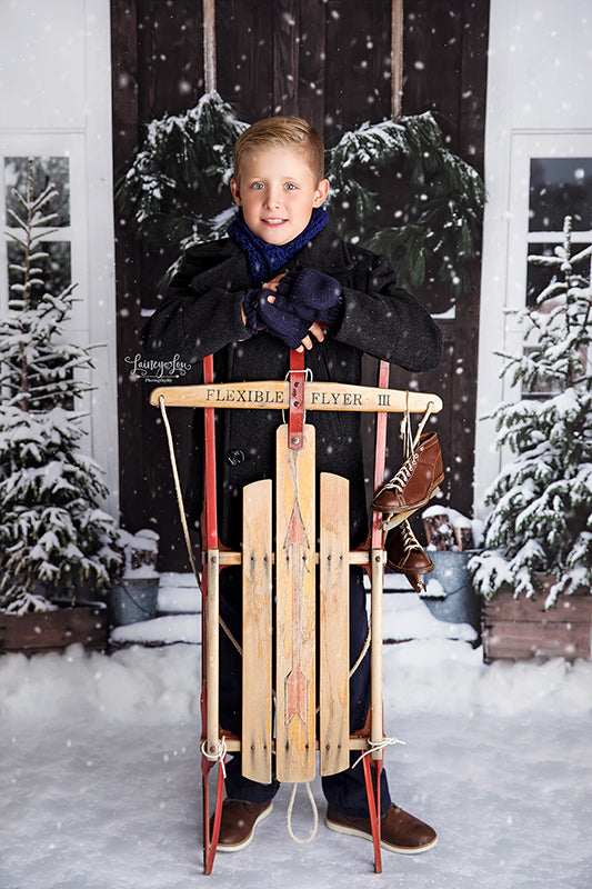 Christmas Barn Doors - HSD Photography Backdrops