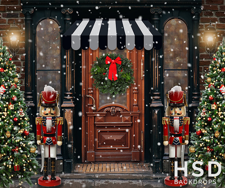 Vintage Christmas Storefront - HSD Photography Backdrops