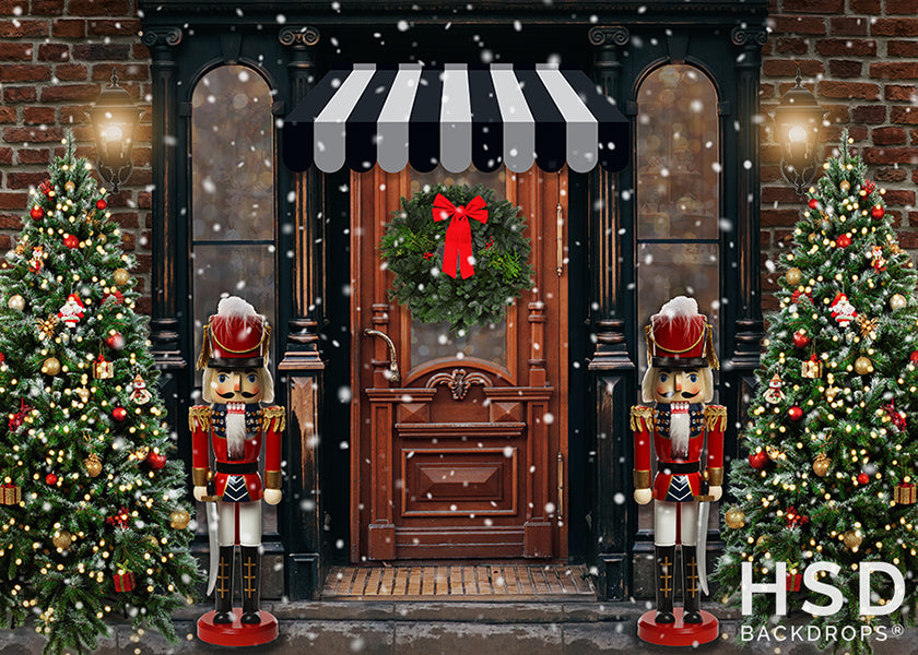Vintage Christmas Storefront - HSD Photography Backdrops