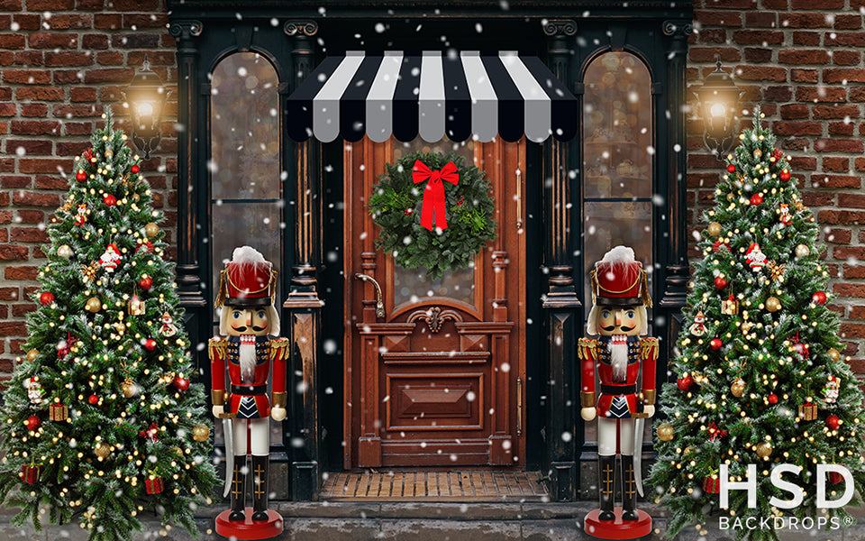 Vintage Christmas Storefront - HSD Photography Backdrops