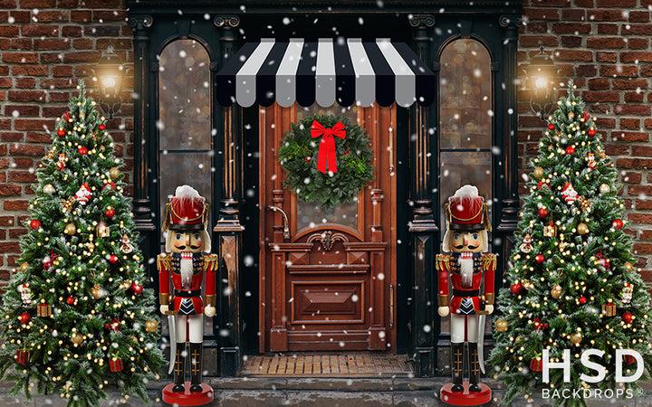Vintage Christmas Storefront - HSD Photography Backdrops