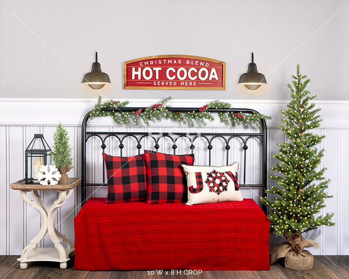 Hot Cocoa Season Headboard (large) - HSD Photography Backdrops