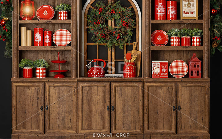 Mrs. Claus' Christmas Kitchen - HSD Photography Backdrops