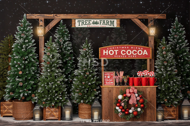 Hot Cocoa Tree Farm - HSD Photography Backdrops