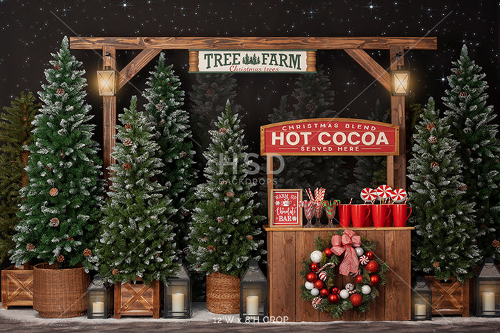 Hot Cocoa Tree Farm - HSD Photography Backdrops