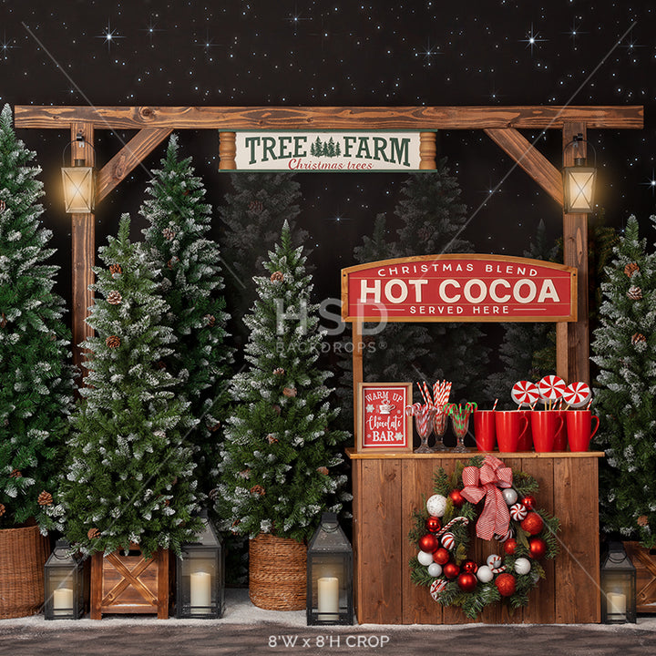 Hot Cocoa Tree Farm - HSD Photography Backdrops