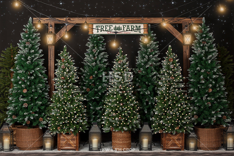Tree Farm Under the Stars - HSD Photography Backdrops