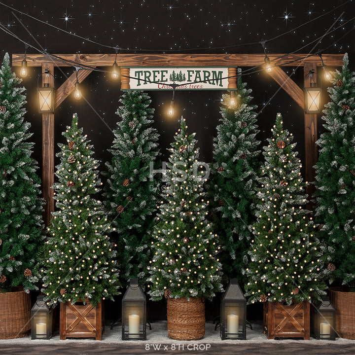 Tree Farm Under the Stars - HSD Photography Backdrops