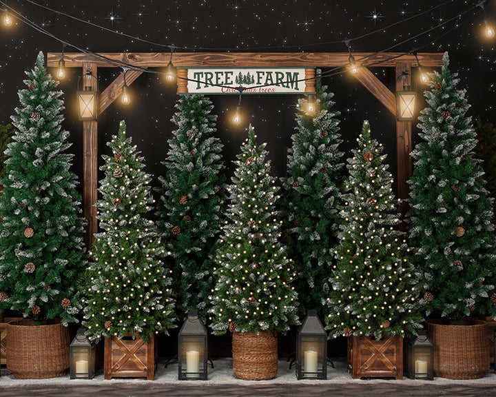 Tree Farm Under the Stars - HSD Photography Backdrops