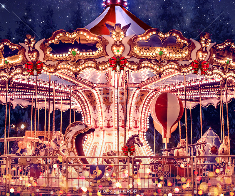 Winter Wonderland Carousel - HSD Photography Backdrops